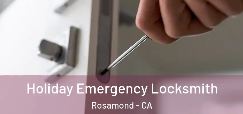  Holiday Emergency Locksmith Rosamond - CA